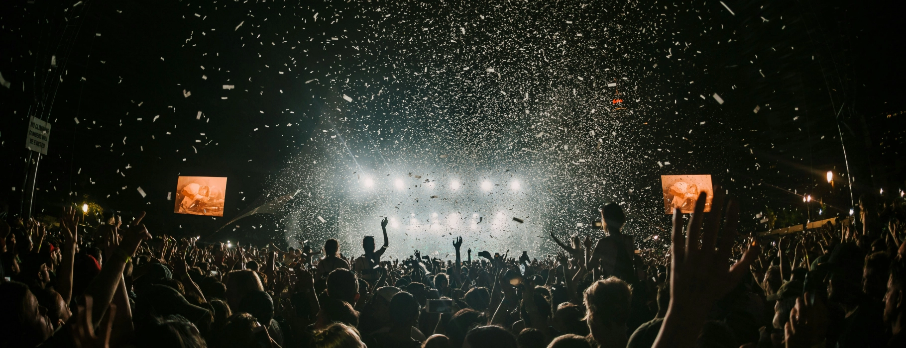 Eine Menschenmenge, die einem Konzert beiwohnt