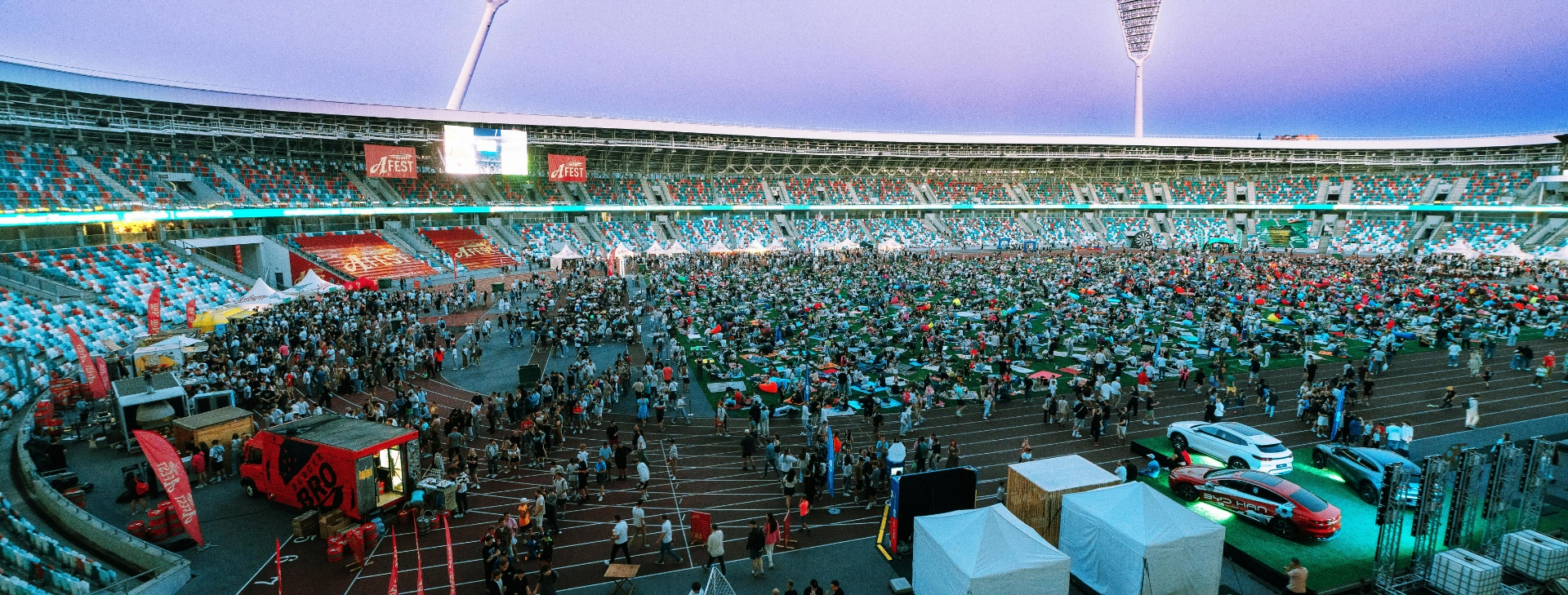 Stadium filled during an event 